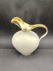 Ваза-кувшин винтажная средняя Royal KM Bavaria с золотой окантовкой, фарфор, 20 х 16 см, Германия, 1960-70гг.