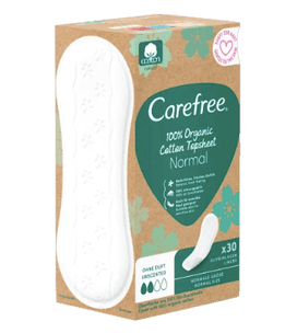 Carefree  Slipeinlagen Organic Cotton Normal 30 St, Карефри Ежедневные прокладки из органического хлопка Normal 30шт, 1 упаковка (30штук)