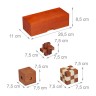 relaxdays Holz Knobelspiele Set Деревянный набор для головоломки