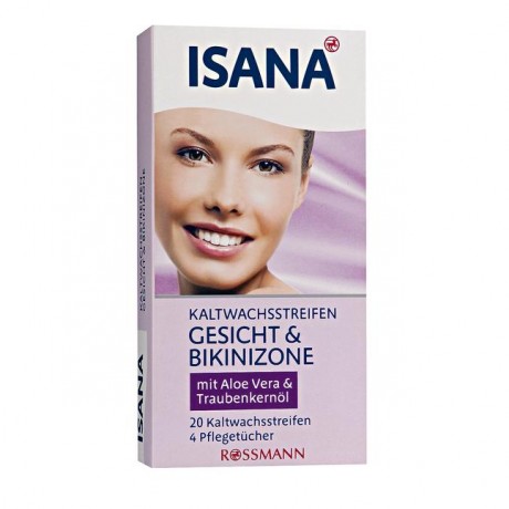 ISANA Kaltwachsstreifen Gesicht и Bikinizone 20 шт.