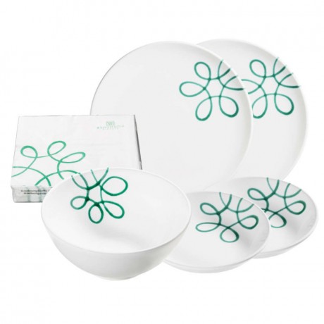Gmundner Keramik Gmundner Keramik Pur Geflammt Grun Starter-Set Dinner 6-tlg. Gmundner Ceramics Pure Flamed Green Starter Set Обеденный набор из 6 предм.