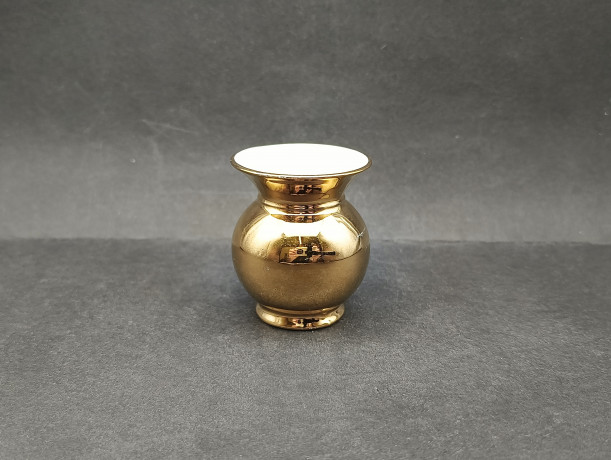 Ваза миниатюрная винтажная Gerold Porzellan Bavaria "Констанц", с позолотой, фарфор, 6 х 5.5 см, Германия, 1970-80гг.