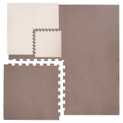 eyepower Puzzlematte Braun Beige 4 Matten je 60x60x2cm + 2 Randstucke Коврик-пазл коричневый бежевый 4 коврика 60x60x2см каждый + 2 края