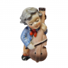 Винтажная фарфоровая фигурка "Музыкант с контрабасом", 5см x 9см, Япония, 1960-70гг.