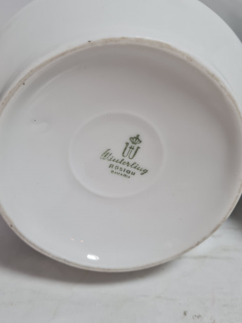 Набор для чая винтажный Winterling Roslau Bavaria с цветочным орнаментом, 2 чайника, сахарница, фарфор, Германия, 1960-70гг.