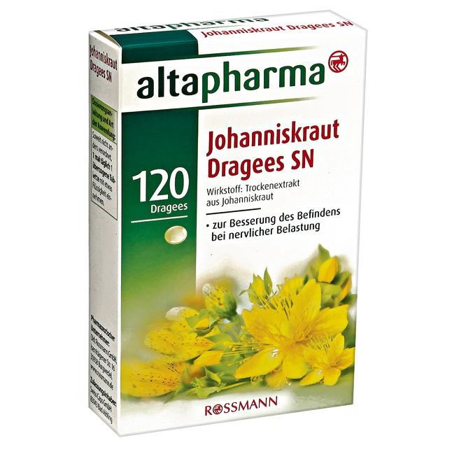 altapharma Johanniskraut Dragees SN Зверобой в драже 120 шт.