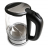 SLABO SLABO Wasserkocher Wasserkocher Kettle Glas mit LED-Beleuchtung, 2200 Watt, 1,7 Liter, gerauschlos schwarz, silber, 1,7 l Чайник SLABO чайник стеклянный со светодиодной подсветкой, 2200 Вт, 1,7 л, бесшумный черный, серебристый, 1,7 л