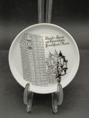 Набор декоративных тарелок винтажных Furstenberg &quot;Немецкие города&quot;, в заводской упаковке, фарфор, 6 шт., 9.5 см, Германия, 1970-80гг.