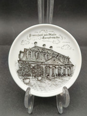 Набор декоративных тарелок винтажных Furstenberg &quot;Немецкие города&quot;, в заводской упаковке, фарфор, 6 шт., 9.5 см, Германия, 1970-80гг.