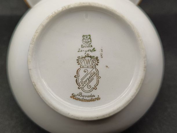 Шкатулка миниатюрная винтажная PWB Porzellan Bavaria "Ахерн", ручная работа, фарфор, 11 см, Германия, 1970-80гг.