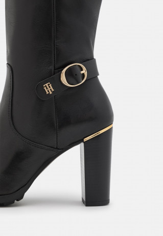 Tommy Hilfiger BELT LONGBOOT High heeled boots black BELT LONGBOOT Сапоги на высоком каблуке черный