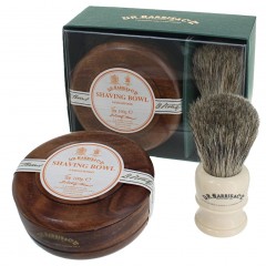 D.R. Harris Sandalwood Shave Soap Set Mahogany Сандаловое мыло для бритья, красное дерево