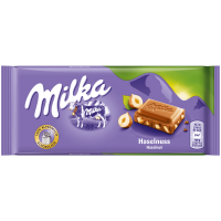 Milka Alpenmilch-Schokolade Haselnuss Альпийский молочный шоколад с лесными орехами 100г