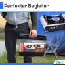 ZMC ZMC Gaskocher Edelstahl Gaskocher 1-flammig + Aufbewahrungskoffer + 8x Gaskartuschen, (Butangas Campingkocher fur Innenraum/Outdoor, Campinggaskocher 2,2 kW mit Piezozundung), Kochfeld Herd Gaskocher mit Kartusche, Gaskochfeld fur Camping  Газовая пли