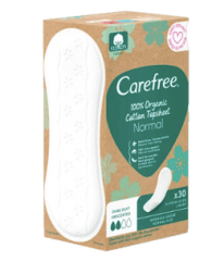 Carefree  Slipeinlagen Organic Cotton Normal 30 St, Карефри Ежедневные прокладки из органического хлопка Normal 30шт, 10 упаковок (300 штук)