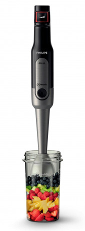 Philips Philips Stabmixer HR2657/90 Viva, 800 W, inkl. 2-in-1 Togo Trinkflasche, Spiralschneider, Schneebesenaufsatz Ручной блендер Philips HR2657/90 Viva, 800 Вт, включая бутылку для питья 2-в-1 Togo, спиральный нож, насадку-венчик