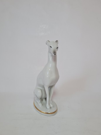 Статуэтка винтажная Rosenthal "Собака", фарфор с позолотой, 16 х 5,5 см, Германия, 1950-60гг.