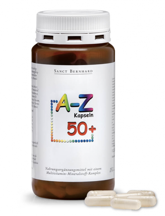 Krauterhaus Sanct Bernhardt A-Z Capsules 50+ Мультивитаминно-минеральный комплек для людей старше 50 лет, 150 капсул 