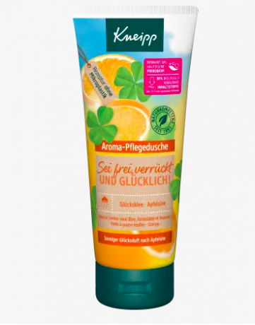 Kneipp Duschgel Sei frei, verrückt und glücklich, 200 ml, Гель для душа "Будь свободной!" с клевером и апельсином, 200мл