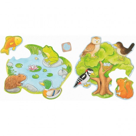 goki Wurfelspiel Wer wohnt wo? (Kinderspiel) Игра в кости Кто где живет? (детские игры)