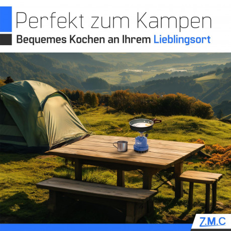 ZMC ZMC Gaskocher Campingkocher Gaskocher Shisha Kohleanzunder Stechgaskartusche Herd, (Maximale Temperatur: 1100W / Gewicht: 520g), Butangasbrenner Kartuschenkocher Kochfeld fur Festivals, Wanderungen Газовая плита ZMC, походная плита, газовая плита, уг