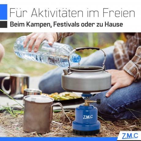 ZMC ZMC Gaskocher Campingkocher Gaskocher Shisha Kohleanzunder Stechgaskartusche Herd, (Maximale Temperatur: 1100W / Gewicht: 520g), Butangasbrenner Kartuschenkocher Kochfeld fur Festivals, Wanderungen Газовая плита ZMC, походная плита, газовая плита, уг