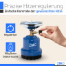 ZMC ZMC Gaskocher Campingkocher Gaskocher Shisha Kohleanzunder Stechgaskartusche Herd, (Maximale Temperatur: 1100W / Gewicht: 520g), Butangasbrenner Kartuschenkocher Kochfeld fur Festivals, Wanderungen Газовая плита ZMC, походная плита, газовая плита, уг