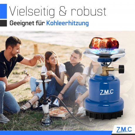 ZMC ZMC Gaskocher Campingkocher Gaskocher Shisha Kohleanzunder Stechgaskartusche Herd, (Maximale Temperatur: 1100W / Gewicht: 520g), Butangasbrenner Kartuschenkocher Kochfeld fur Festivals, Wanderungen Газовая плита ZMC, походная плита, газовая плита, уг