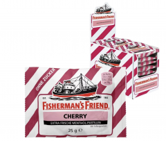  Fisherman's Friend SET ohne zucher: cherry, lemon, mint, Набор  Fisherman's Friend 24 шт х 3 упаковки: Вишня, Лимон, Мята, без сахара