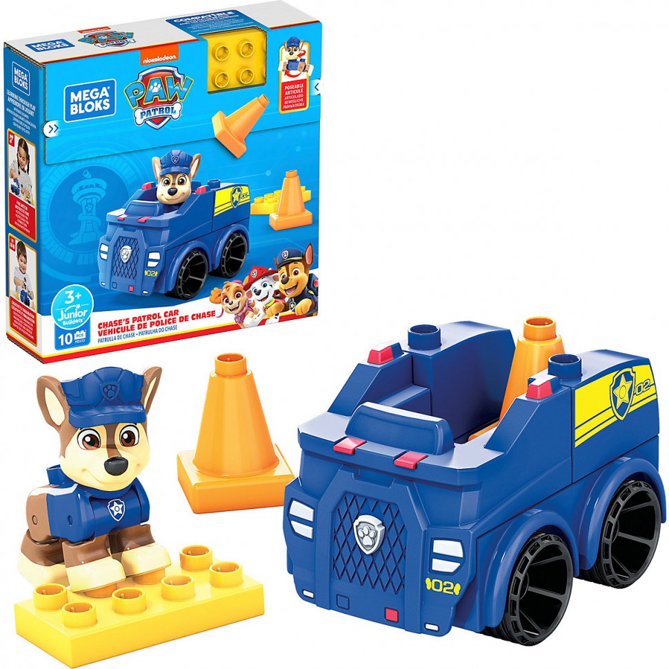 Купить Mattel Mega Bloks Paw Patrol Chases Patrol Car Mega Bloks Щенячий  патруль Погоня за патрульной машиной в интернет-магазине Diskontshop.eu  Германия всего за 1 433 руб. в