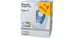 Siemens Siemens Staubsaugerbeutel MegaAir SuperTEX VZ123FP (12+3) Typ P 12 Stuck +  3 Micro-Hygienefilter   Мешки для пылесоса Siemens MegaAir SuperTEX VZ123FP (12+3) Тип P 12 шт. + 3 микрогигиенических фильтра