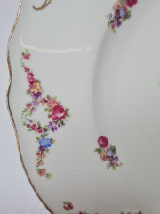 K&amp;A Krautheim Selb Bavaria Фарфоровое сервировочное блюдо с цветочным рисунком и позолотой, 17,5см, Германия, 1960-70гг.