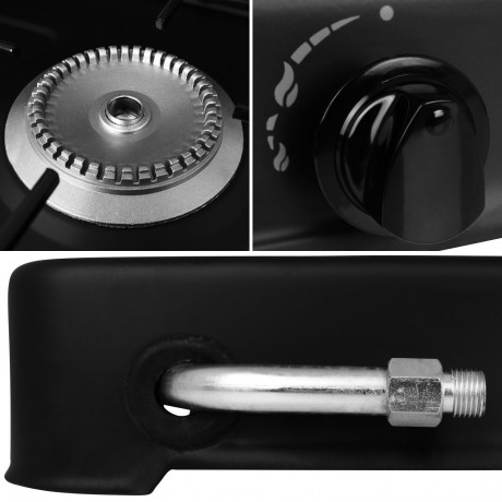 bahama bahama Gaskocher Profi Gaskocher 2-flammig Camping-Kocher mit Anschluss Druckminderer DUO - 2-flammig mit Anschluss Газовая плита Bahama профессиональная газовая плита походная плита с 2 конфорками и подключением редуктора давления