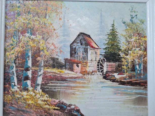 Braun Картина "Водяная мельница" 27.5см x 23см, Германия, 1960-70гг.