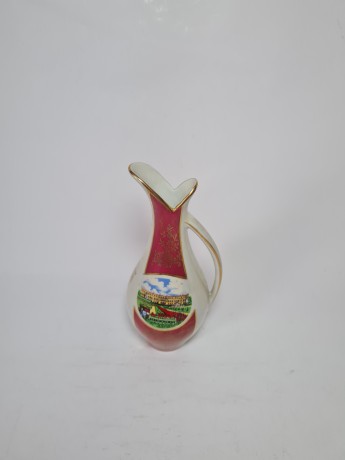 GVD BAVARIA Фарфоровая ваза-кувшин с позолотой "Королевский замок", 19см, Германия, 1970-80гг.