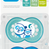MAM MAM Night Силикон	 6-16 Месяц	ы, Blau, 2 шт