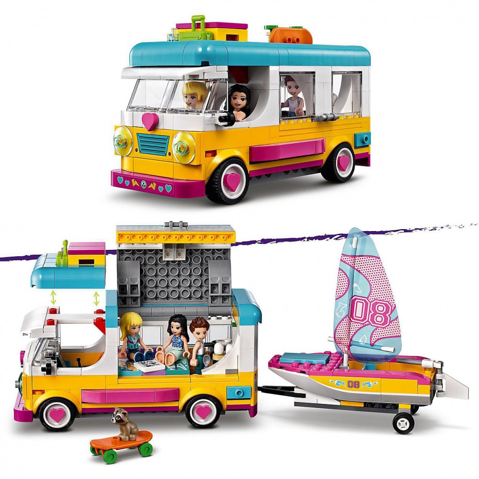 Купить LEGO Friends 41681 Wohnmobil- und Segelbootausflug ЛЕГО Лесной дом  на колесах и парусная лодка в интернет-магазине Diskontshop.eu Германия  всего за 8 149 руб. в