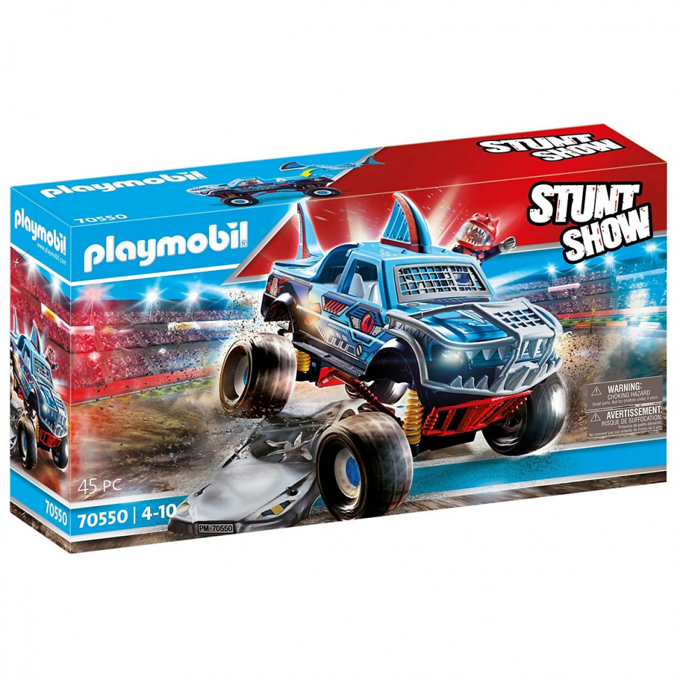 Купить PLAYMOBIL 2er Set: 70550 Stuntshow Monster Truck Shark + 70549  Stuntshow Monster Truck Horned Набор из 2 предметов: 70550 Акула-монстр-шоу  с трюками + 70549 Рогатый монстр-трак с трюками в интернет-магазине  Diskontshop.eu