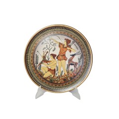 Тарелка декоративная винтажная Greece &quot;Артемида. Лучники&quot;, коллекционная, 28,5 см, Греция, 1960-70гг.