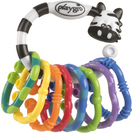 Playgro Beissring-Rasselkette Zebra 9-teilig Цепочка-погремушка "зебра" из 9 предметов