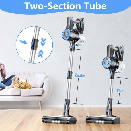 EICOBOT EICOBOT Akku-Hand-und Stielstaubsauger, Beutellos, Staubsauger Kabellos 20000Pa Starke Saugleistung, 35 Minuten Laufzeit  Беспроводной ручной пылесос EICOBOT, без мешка, беспроводной пылесос, сильная мощность всасывания 20000 Па, время работы 35 м