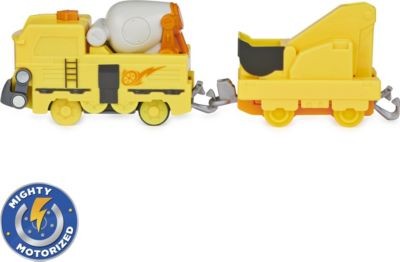 Spin Master Mighty Express Motorisierter Zug Baut-es Bruno mit Guterwaggon Моторизованный поезд Mighty Express Build-it Bruno with Goods Car