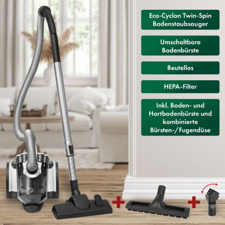 ProfiCare ProfiCare Bodenstaubsauger PC-BS 3110, 700 W, beutellos, Edelstahl-Teleskoprohr  Канистровый пылесос ProfiCare PC-BS 3110, 700 Вт, без мешка, телескопическая трубка из нержавеющей стали