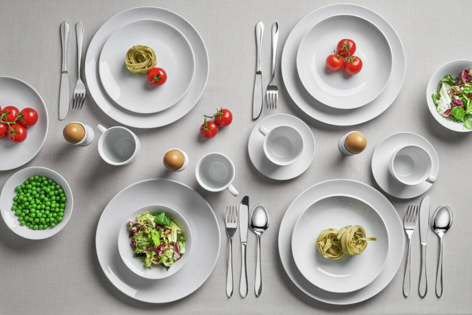 Van Well Van Well Kombiservice Ronda 32-tlg. RONDA Weiss Комбинированный сервиз Van Well Ronda 32 шт. РОНДА