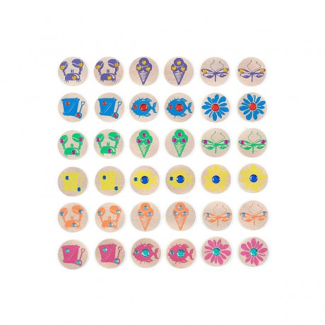 SINASPIELZEUG Holzspielzeug Legespiel Schmuckstein Memo Sommer Летняя памятка по размещению деревянных игрушек