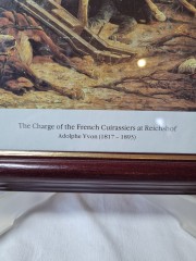 Adolphe Yvon Репродукция картины &quot;Атака кирасир при Рейшсоффене&quot; худ. Адольф Ивон, 30см x 25.5см, Германия, 1970-80гг.
