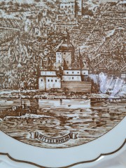 Hutschenreuther 1814 Декоративная тарелка &quot;Винодельческие регионы Германии&quot;, 20см, Германия, 1970-80гг.