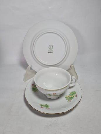 Чайное трио винтажное Bernadotte Czech "Вьюнки", фарфор, Чехословакия, 1970-80гг.