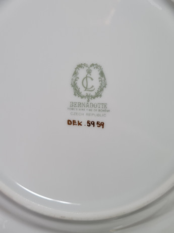 Чайное трио винтажное Bernadotte Czech "Вьюнки", фарфор, Чехословакия, 1970-80гг.