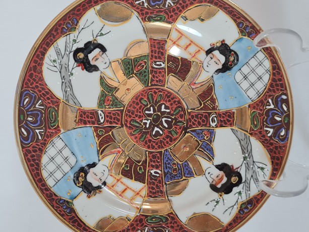 Японский фарфоровый сервиз для чайной церемонии,обильная позолота и  Япония, 1960гг.